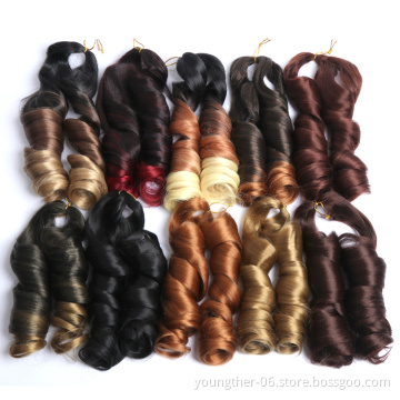 20 inch wavy Loose Braids Body Wave spiral curly braiding hair Twist afro Synthetic Crochet braiding Hair Extension